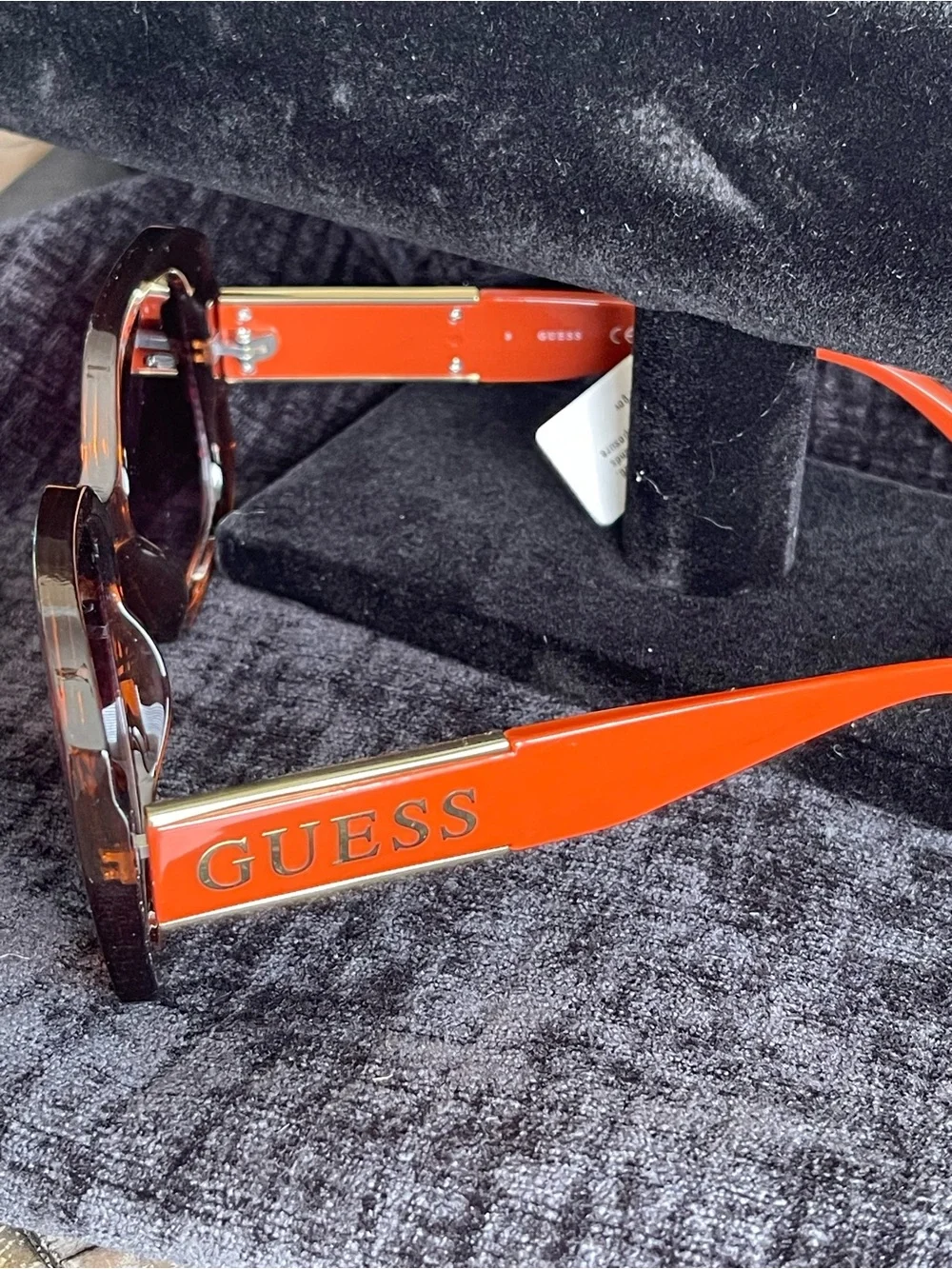 GUESS Women's Tortoiseshell Brown Oversized Square Sunglasses